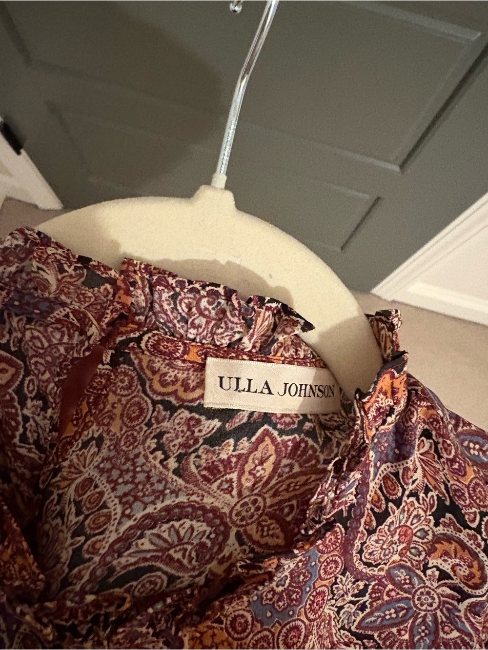 Ulla Johnson Lyah Top Paisley Print Silk Blouse Size 2 - Picture 4 of 4